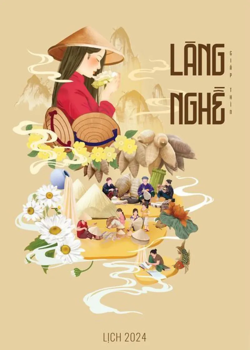 Nghề truyền thống ở Việt Nam hiện lên sinh động qua tranh vẽ