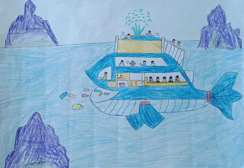 Những bài vẽ tranh trẻ thơ lớp 5 xuất sắc thể hiện tài năng thiên bẩm của các em