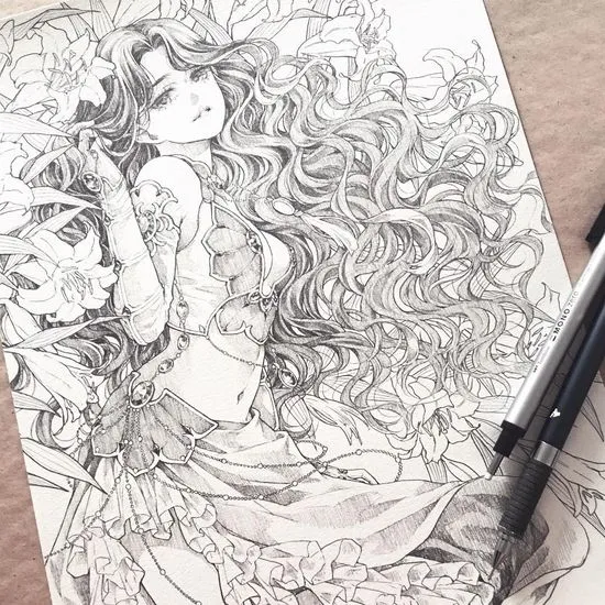 Những bức tranh vẽ anime đẹp nhất kết hợp công chúa Disney