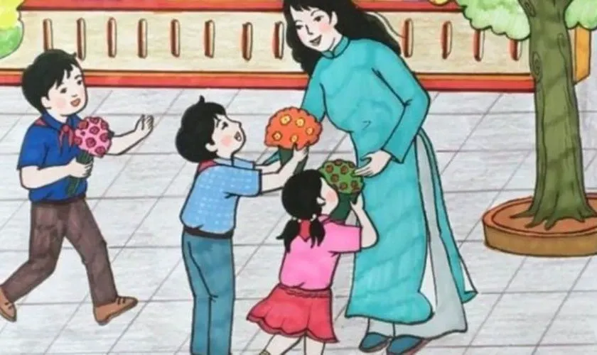 Những nét vẽ tươi sáng về chủ đề mái trường thân yêu