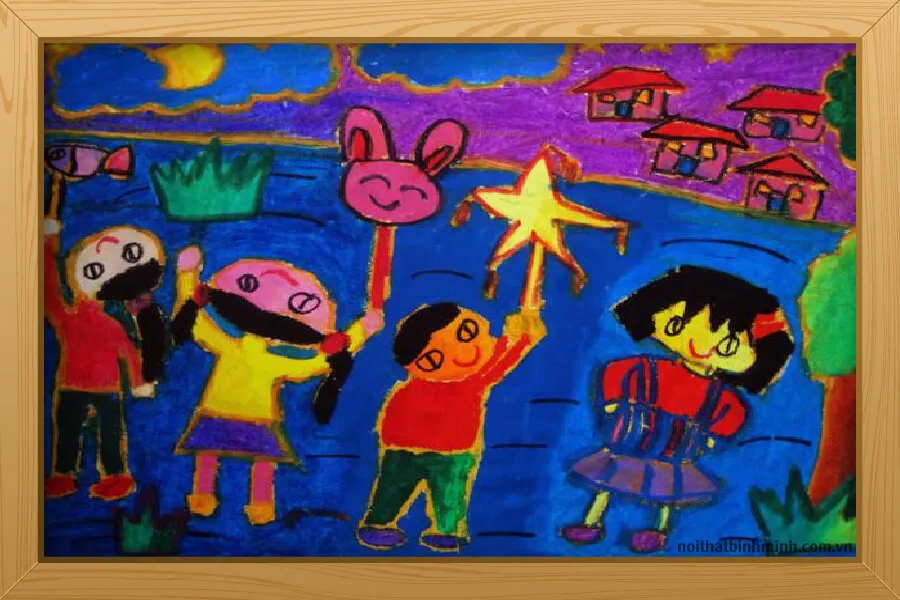 Niềm vui của trẻ em khi được tham gia lễ hội rước đèn trung thu