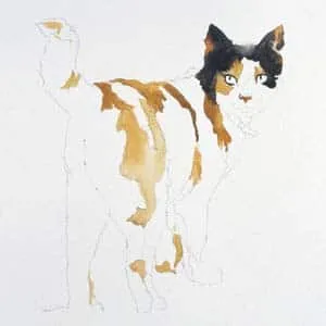 Lớp màu đầu tiên thiết lập cấu trúc ánh sáng chính cho toàn bộ bức tranh