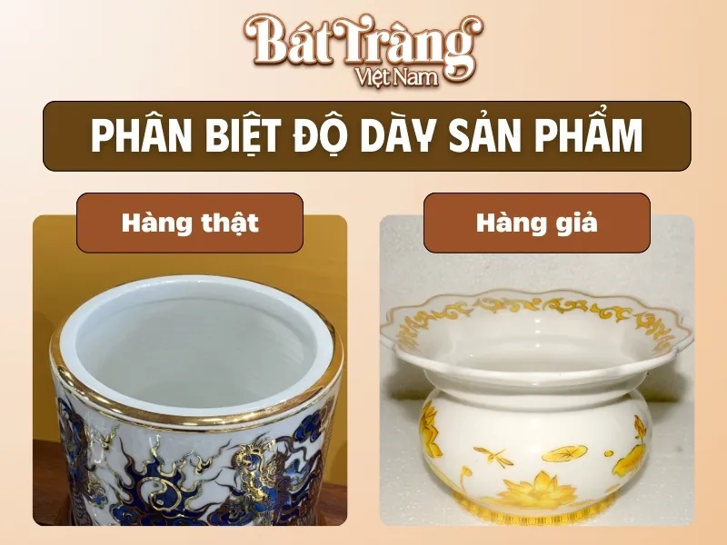 Phân biệt dựa vào độ dày sản phẩm