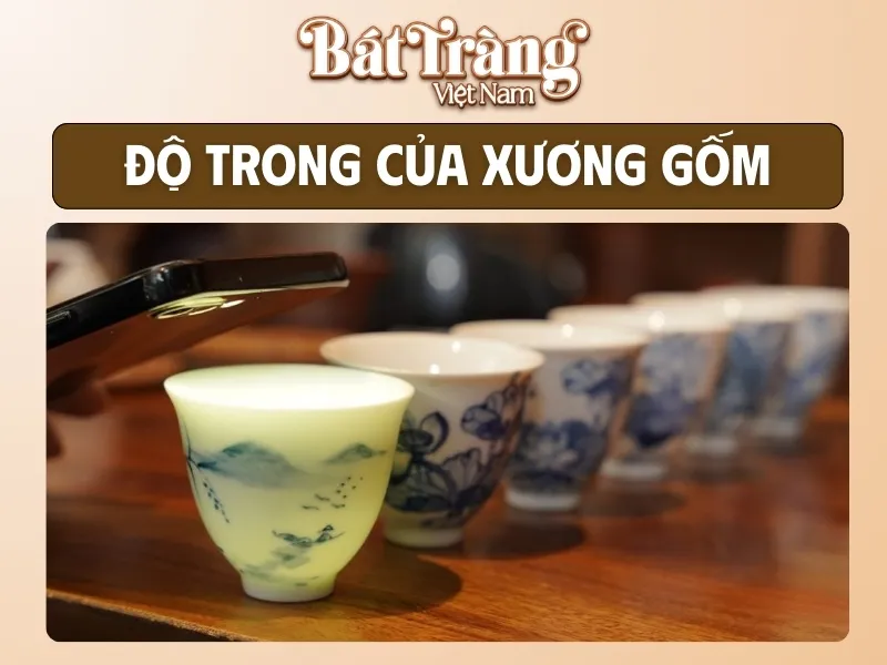 Kiểm tra độ trong xương gốm Bát Tràng