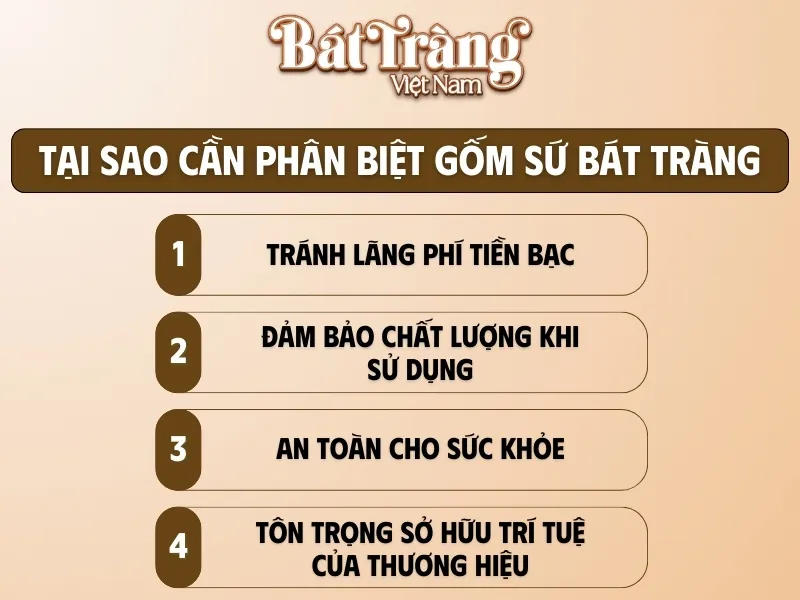Lý do cần phân biệt gốm sứ Bát Tràng