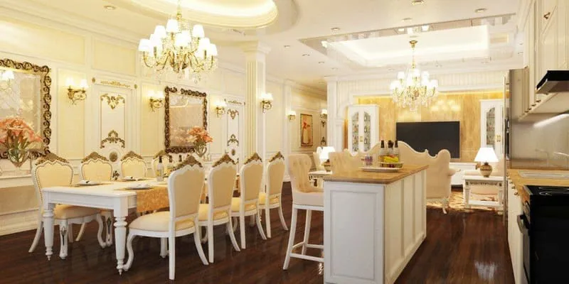 phong cách bán cổ điển trong nội thất là gì - Crystal Design TPL