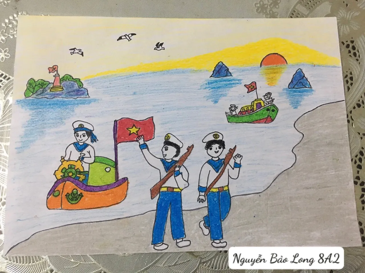 Phong cách sáng tạo trong tranh vẽ chủ đề Quân đội và biển đảo