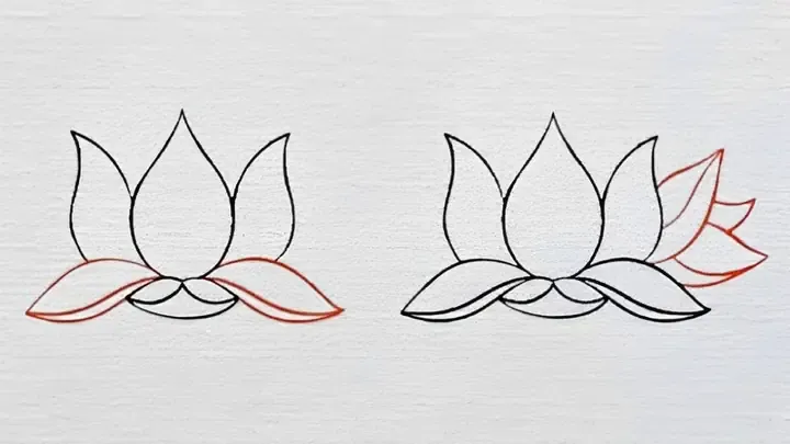 Phong cách vẽ hoa sen đa dạng từ tối giản đến màu nước