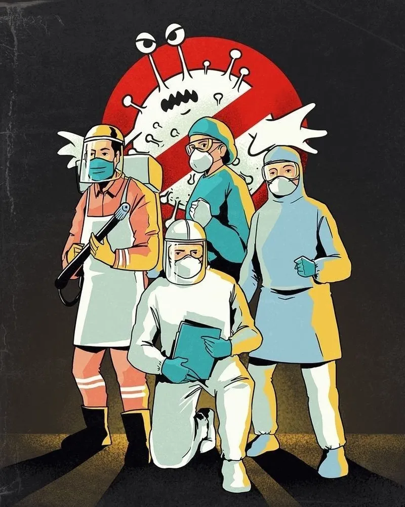 Phong cách vẽ tranh về bác sĩ cực ấn tượng với cách phối màu độc đáo