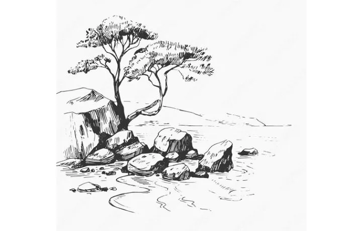 Phong cảnh đơn giản là khởi đầu tuyệt vời cho hành trình chinh phục nghệ thuật vẽ chì