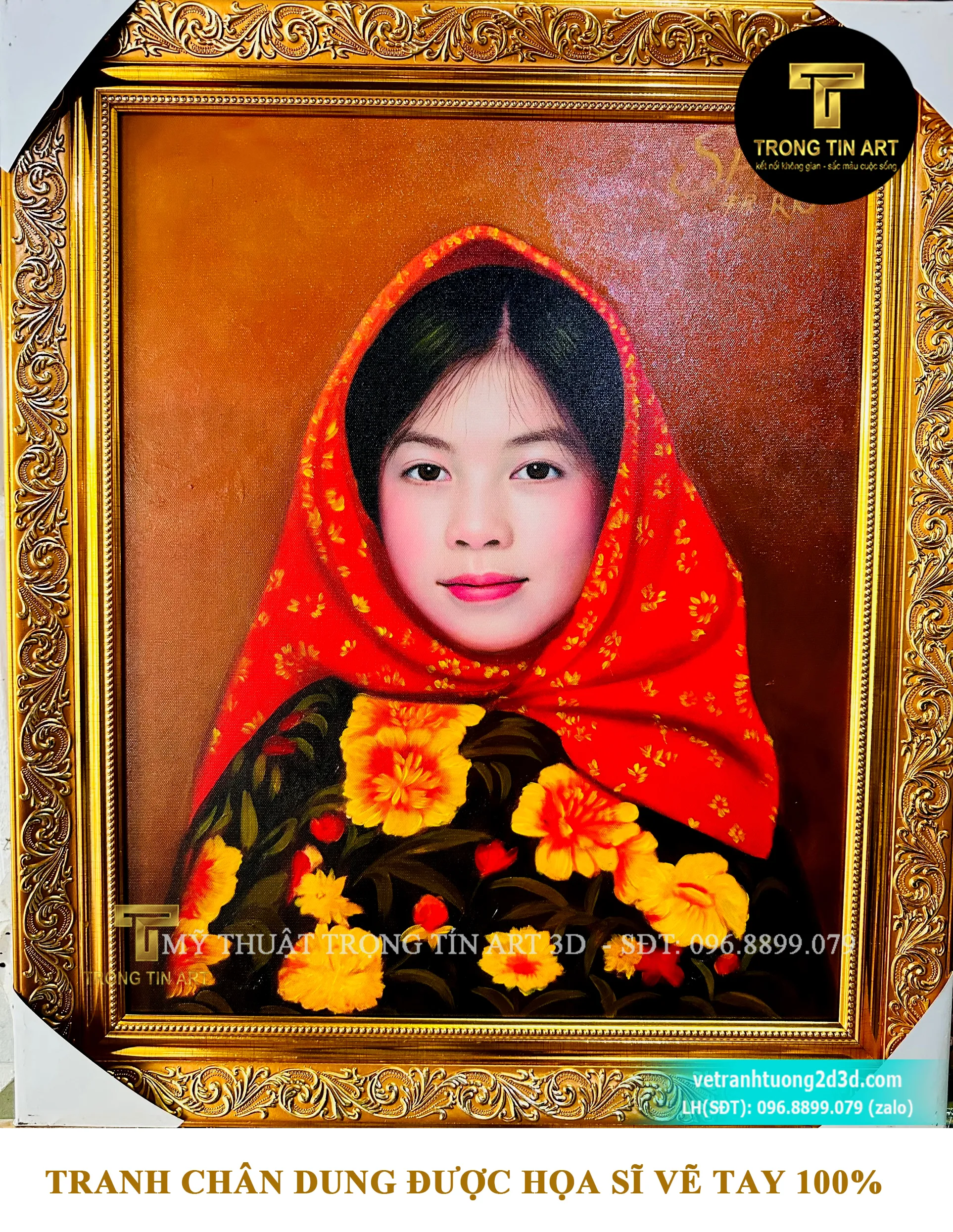 Quá trình họa sĩ thực hiện vẽ tranh chân dung từ ảnh thật chuyên nghiệp