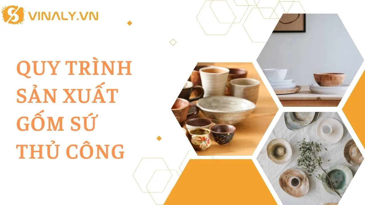 Nghệ nhân thực hiện quy trình sản xuất gốm sứ thủ công truyền thống
