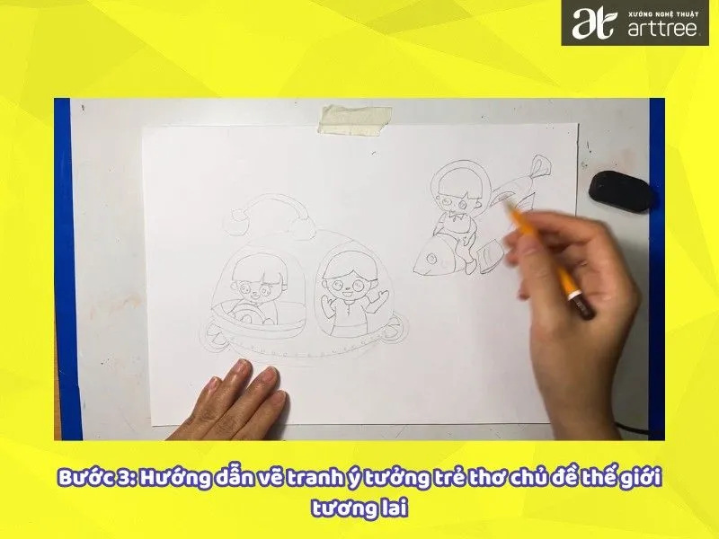 Sáng tạo hình ảnh cưỡi cá trong hướng dẫn vẽ tranh ý tưởng trẻ thơ