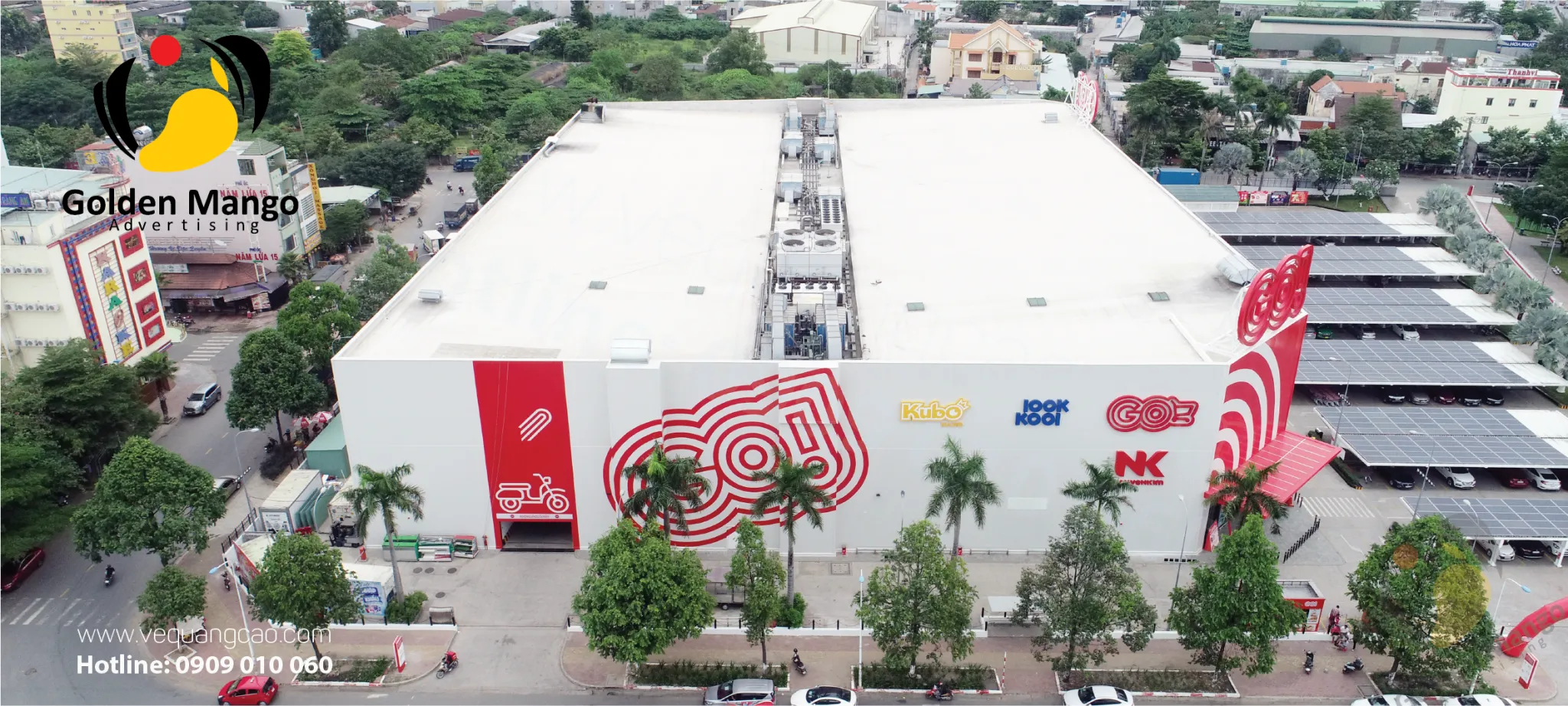 Cận cảnh chi tiết màu sắc của bức vẽ tranh quảng cáo thương hiệu GO đầy nổi bật