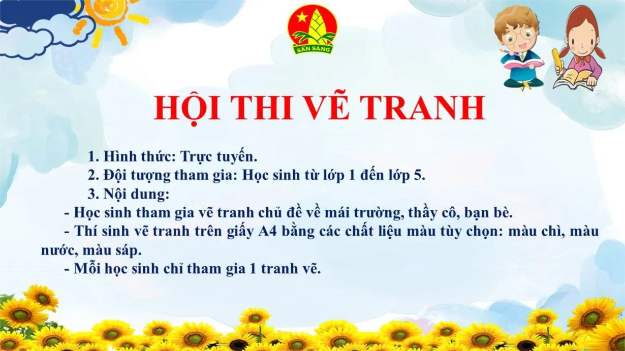 Hoạt động học tập trực tuyến sáng tạo của các em học sinh