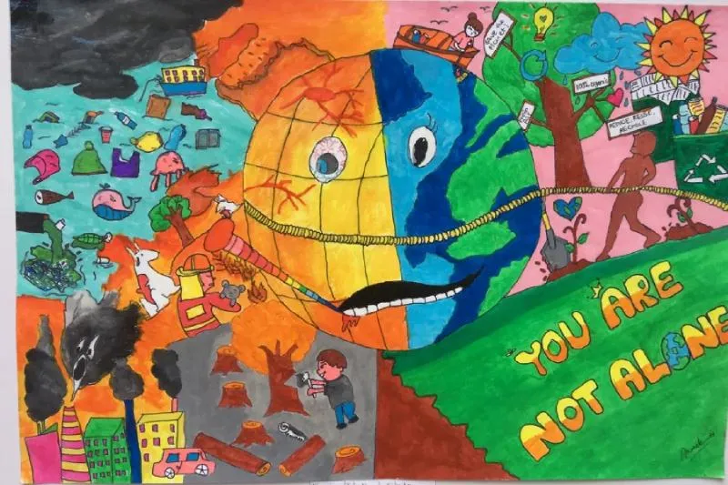 Sự đa dạng màu sắc của các loài chim trong tranh vẽ của học sinh