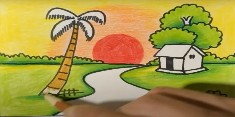 Sử dụng màu nâu tô thân cây dừa tạo vẻ cứng cáp