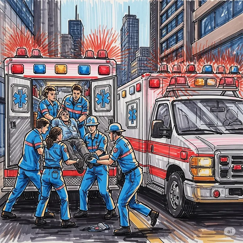 Sử dụng màu sắc rực rỡ để vẽ tranh về nghề y