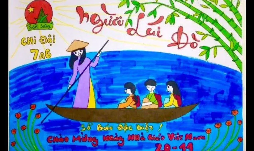 Sự tri ân sâu sắc thể hiện qua tranh vẽ người lái đò