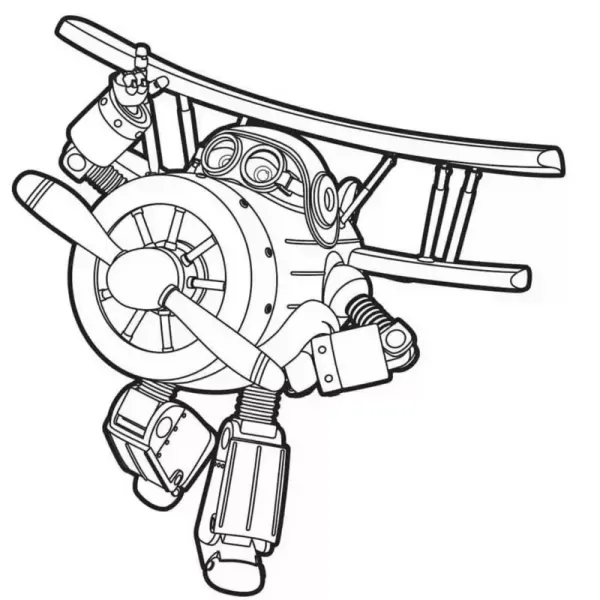 Bộ tranh tô màu Đội Bay Siêu Đẳng với 10 tờ tranh kích thước A4 và A5