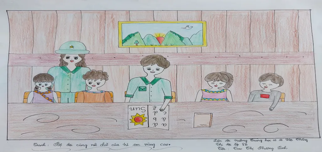 Tác phẩm hội họa đầy cảm xúc tái hiện hình ảnh chú bộ đội hải quân uy nghiêm