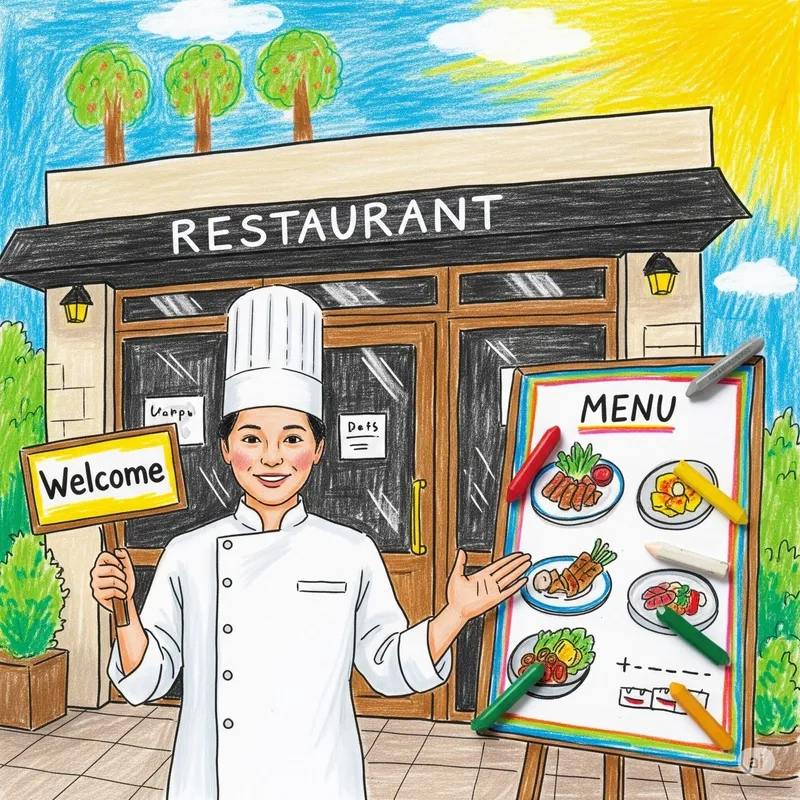 Tác phẩm tranh ước mơ làm đầu bếp của học sinh đam mê nghệ thuật