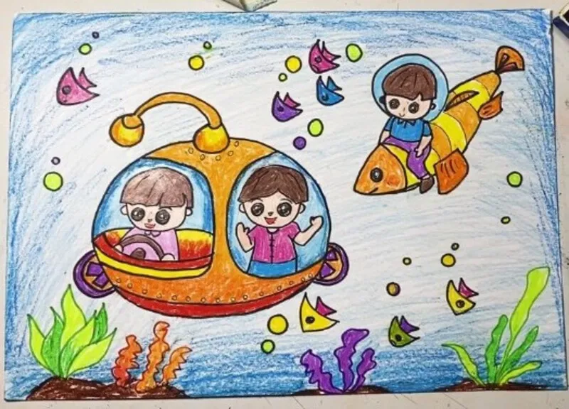 Tác phẩm tranh vẽ trẻ thơ lớp 5 dễ nhất nhưng vẫn đảm bảo tính thẩm mỹ cao