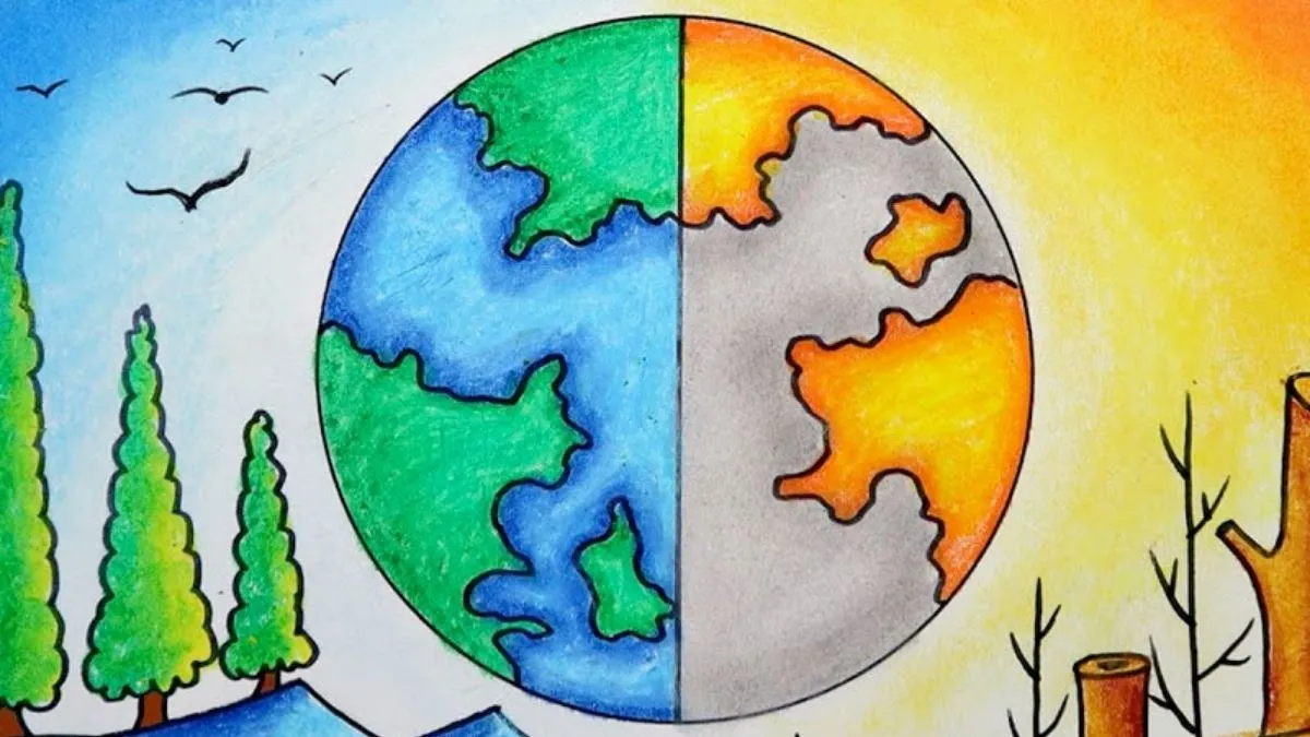 Tác phẩm vẽ tranh bảo vệ môi trường đẹp nhất về sự chung tay bảo vệ