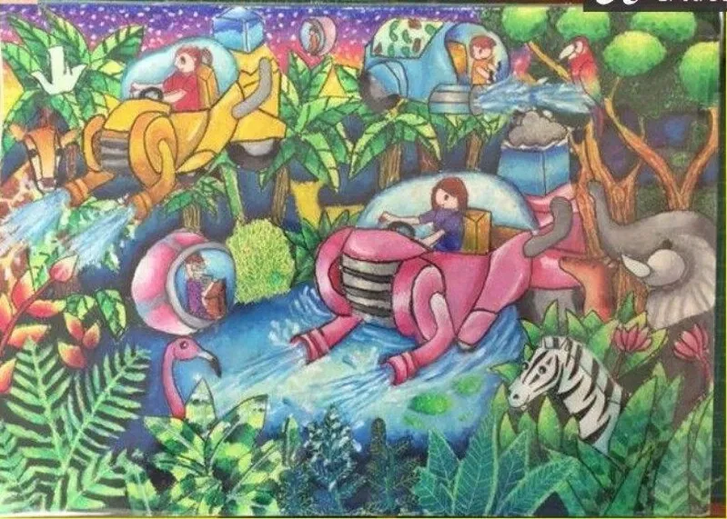 Tác phẩm ý tưởng trẻ thơ lớp 5 đạt giải nhất thể hiện tâm hồn yêu thiên nhiên