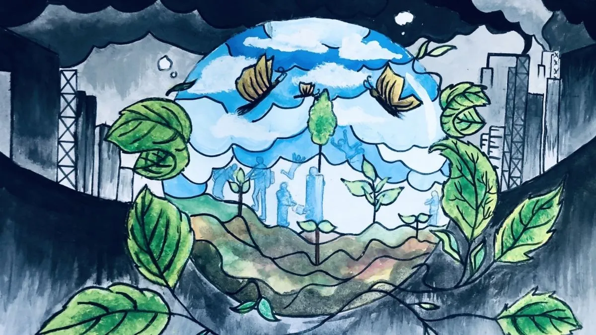 Tải ảnh vẽ tranh bảo vệ môi trường đẹp nhất về chiến dịch Giờ Trái đất