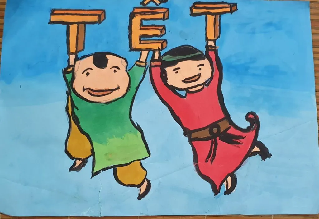 Tài năng trẻ thể hiện khả năng sáng tạo qua các mẫu ảnh vẽ tranh ngày tết lớp 4