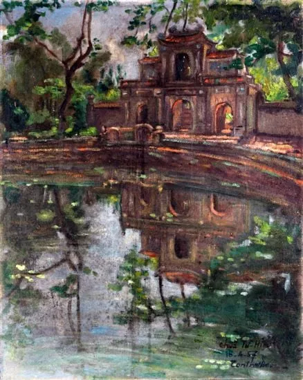 Tam quan Từ Hiếu năm 1957 - tác phẩm sơn dầu của cố họa sĩ Tôn Thất Đào