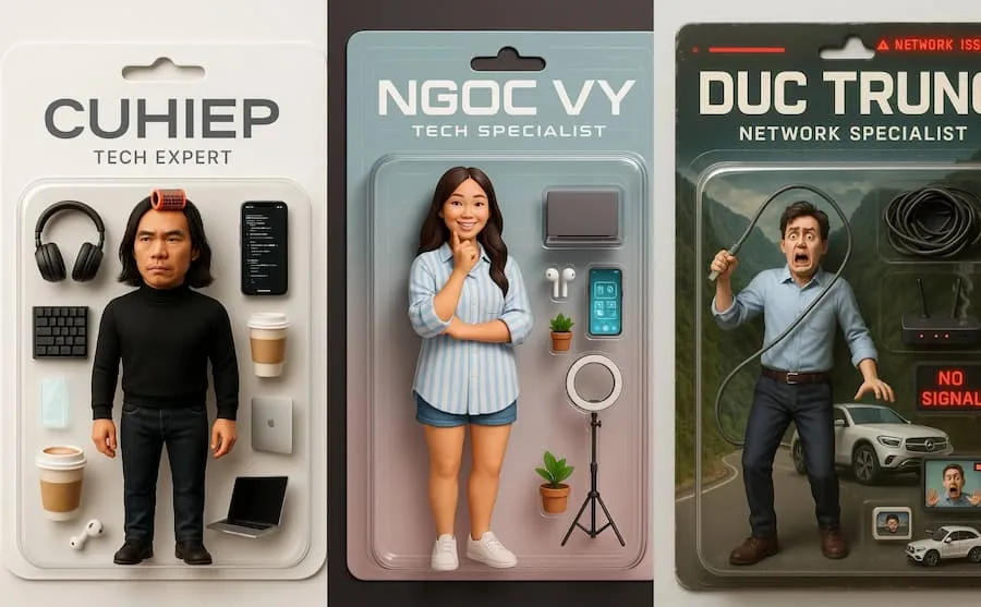 Tạo ảnh hộp đồ chơi Figure từ Prompt sẵn