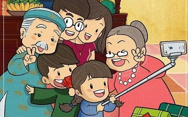 Tạo nên niềm vui và hạnh phúc đong đầy qua những bức ảnh vẽ tranh ngày tết