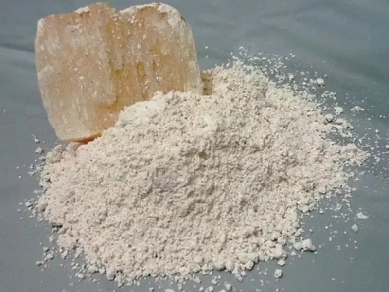 Khoáng vật thạch cao tự nhiên sau khi nung thành bột mịn dùng trong xây dựng