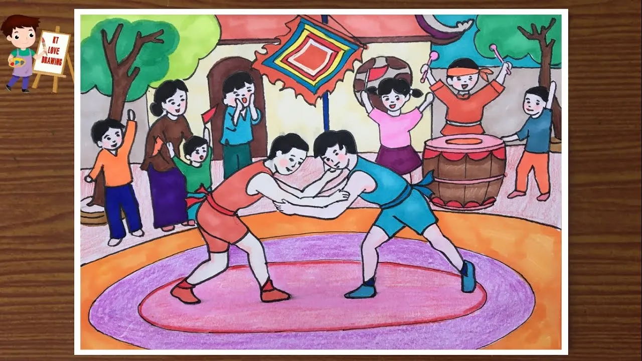 Thế giới đặc sắc của môn đua thuyền rồng qua góc nhìn hội họa