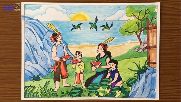 Thể hiện tài năng và sáng tạo qua hoạt động vẽ tranh đầy màu sắc