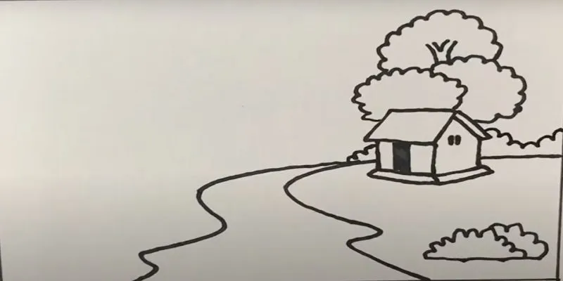 Thêm bụi cây lớn phía sau nhà để làm dày thêm mảng xanh bối cảnh