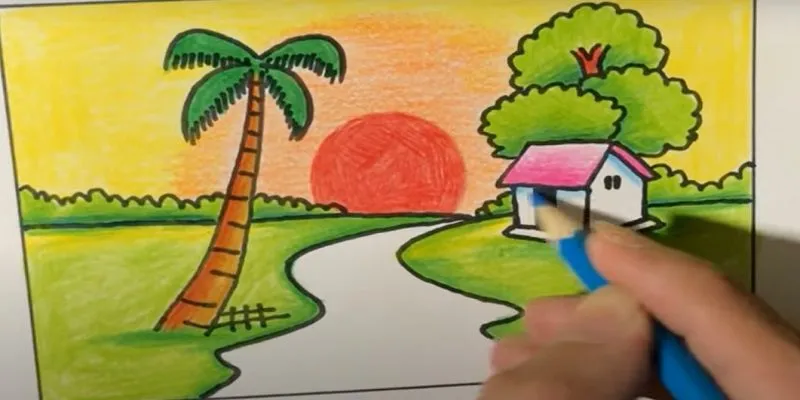 Thêm sắc xanh da trời cho tường nhà để hoàn thiện kiến trúc