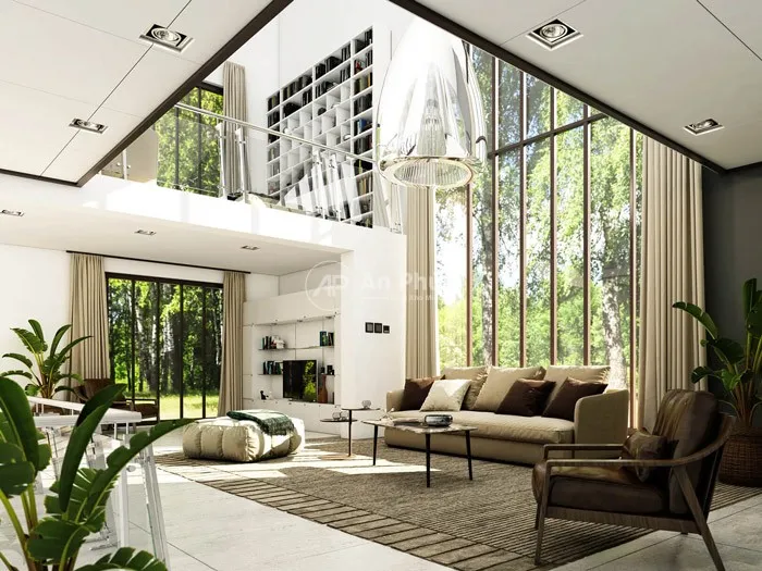 Tối ưu ánh sáng tự nhiên trong phòng khách biệt thự 2026