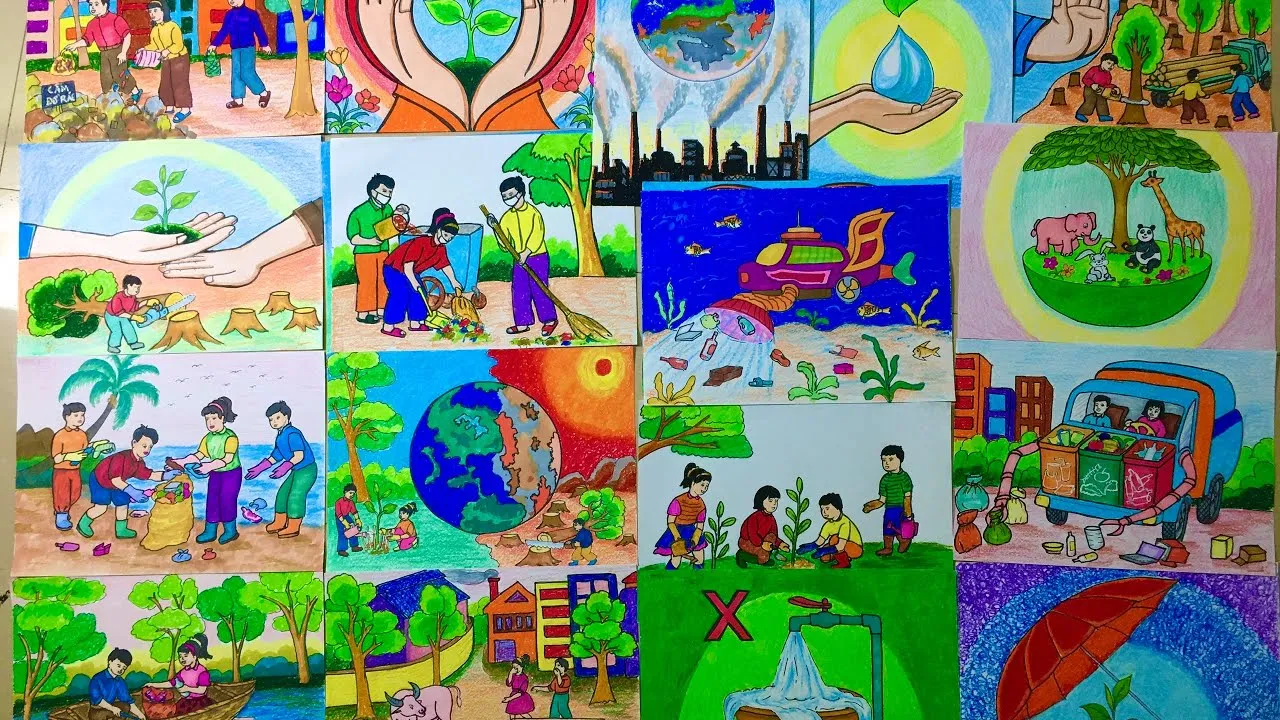 Thông điệp ý nghĩa về môi trường xanh sạch đẹp qua tác phẩm nghệ thuật