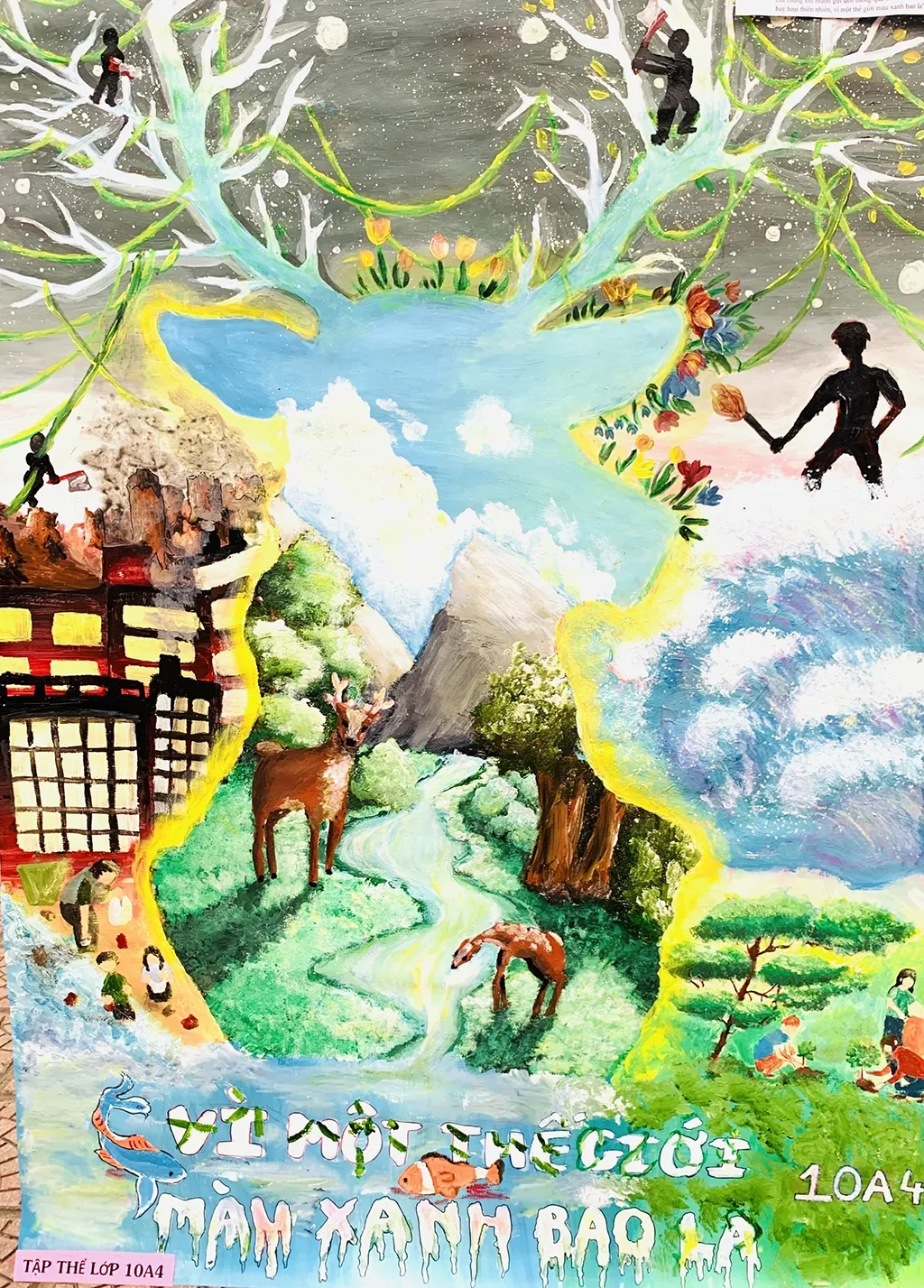 Thử thách kỹ năng vẽ tranh với chủ đề đầy ý nghĩa về bảo vệ thiên nhiên