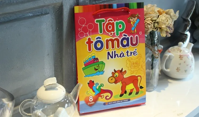 Bộ sách tập tô màu nhà trẻ Minh Long (túi 8 cuốn)