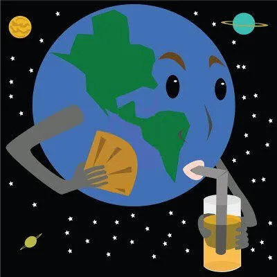 Trái Đất cần được giải cứu trong bức vẽ tranh biến đổi khí hậu đơn giản ý nghĩa