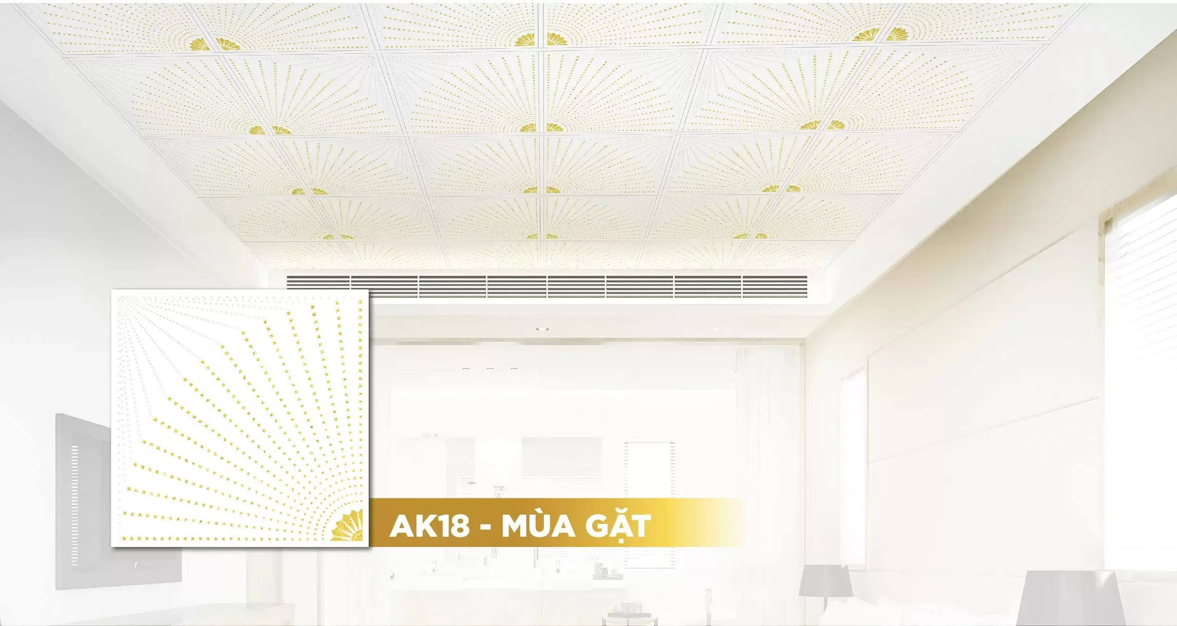 Trần thả la phông ánh kim