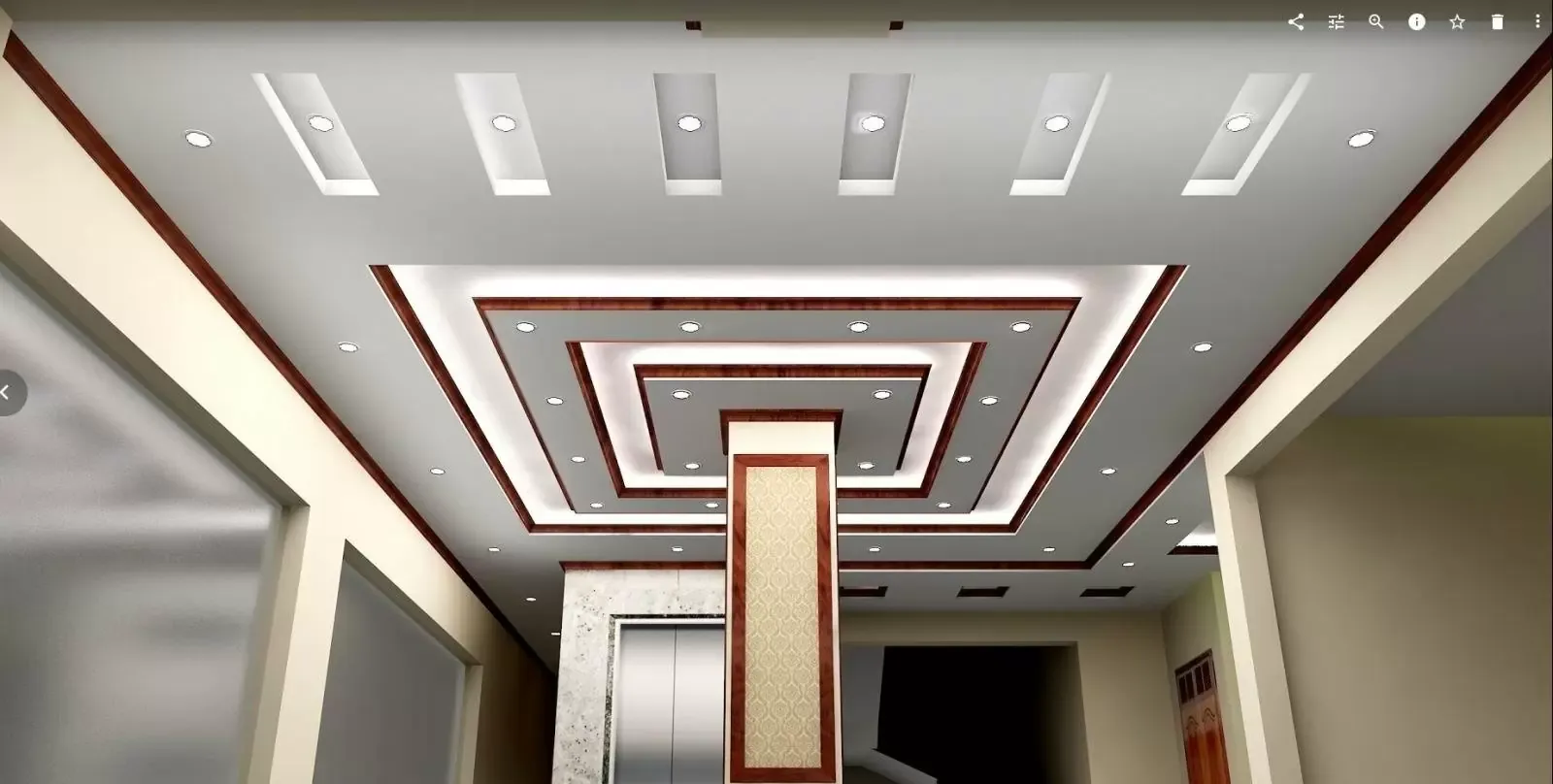 Trần thạch cao giật 1 cấp hở tạo hiệu ứng ánh sáng âm trần