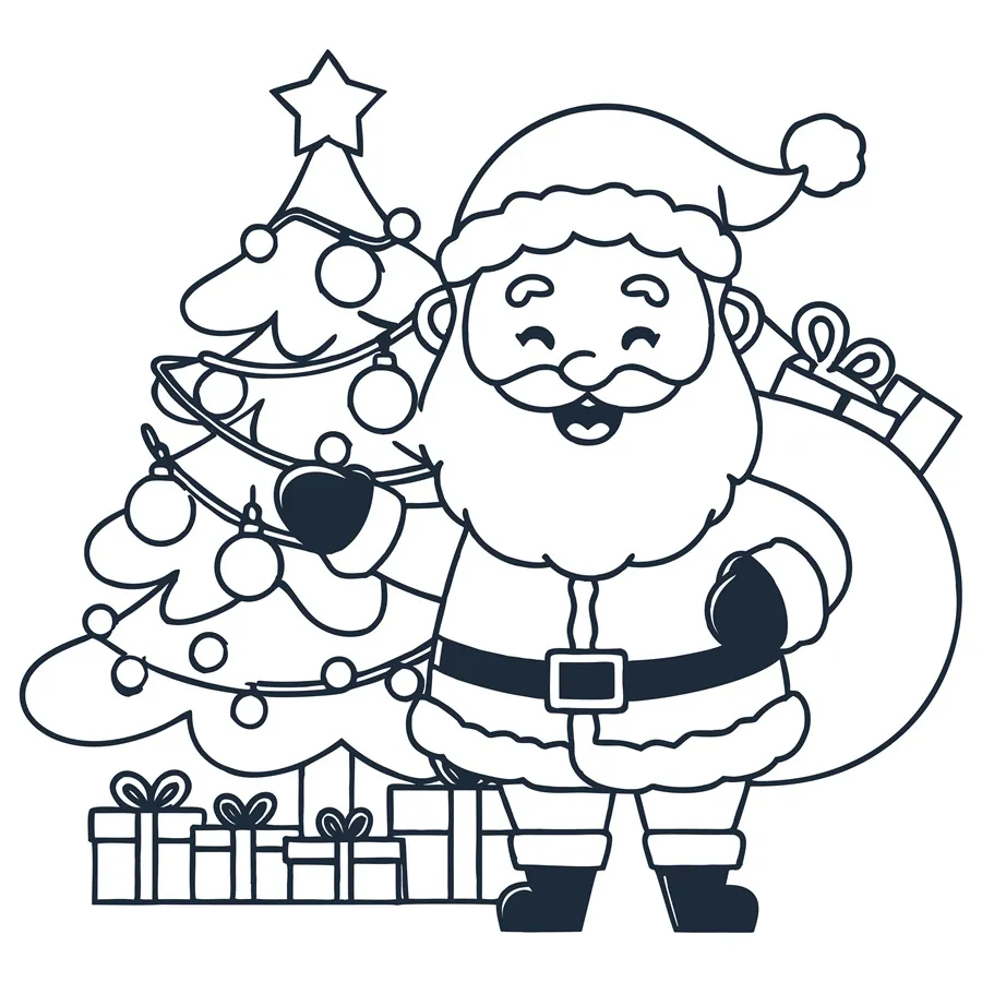 Tranh tô màu ông già Noel