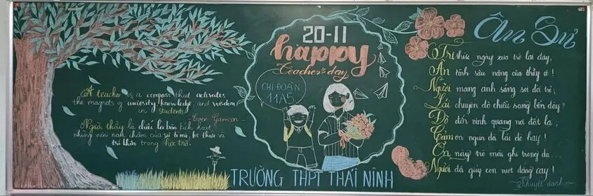 Mẫu trang trí sử dụng chữ Typography hiện đại