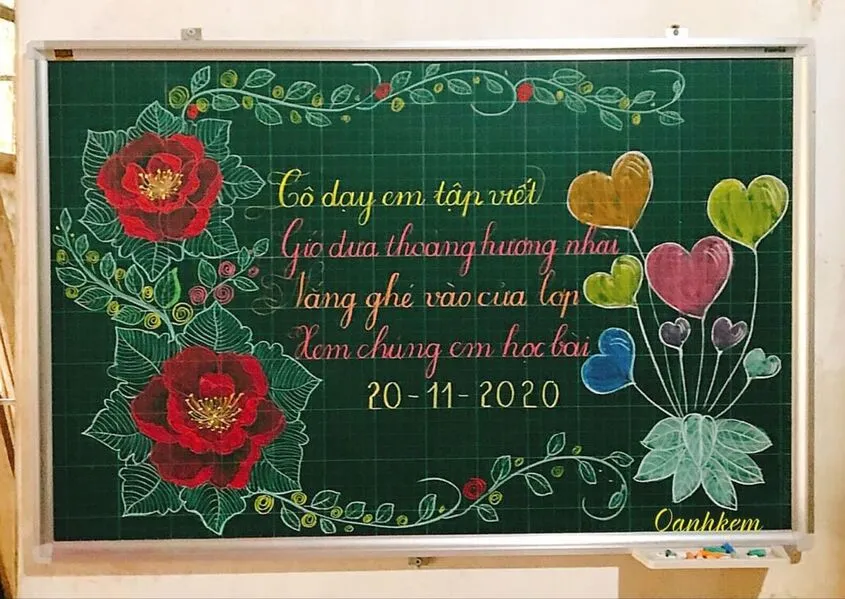 Kỹ thuật phối màu gradient từ đậm sang nhạt trên mặt bảng