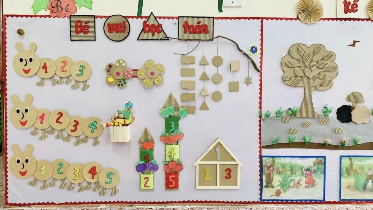 Bố trí góc vui học toán với âm nhạc sinh động